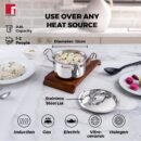 Argent Mini Triply Casserole (0.8 Ltr / 1.2 Ltr / 1.6 Ltr / 2.0 Ltr)