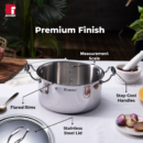 Argent Triply Casserole (3.1 Ltr / 4.1 Ltr / 5.3 Ltr / 8.3 Ltr)