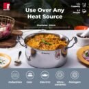 Argent Triply Casserole (3.1 Ltr / 4.1 Ltr / 5.3 Ltr / 8.3 Ltr)