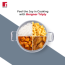 Argent Triply Casserole (3.1 Ltr / 4.1 Ltr / 5.3 Ltr / 8.3 Ltr)