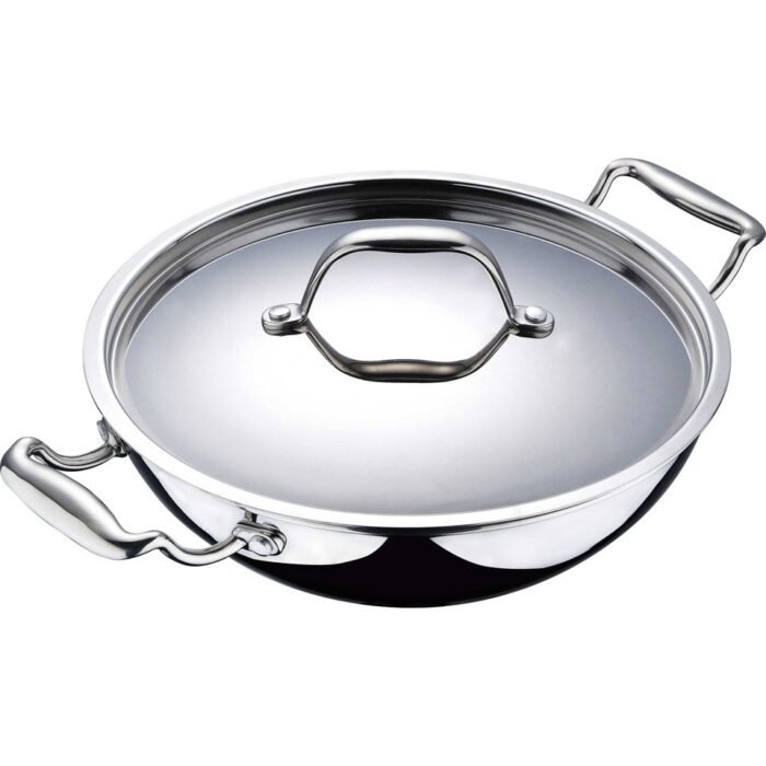 Argent Triply Kadhai with Lid  (1.5 Ltr / 2.25 Ltr / 3.5 Ltr / 3.9 Ltr / 5.8 Ltr)