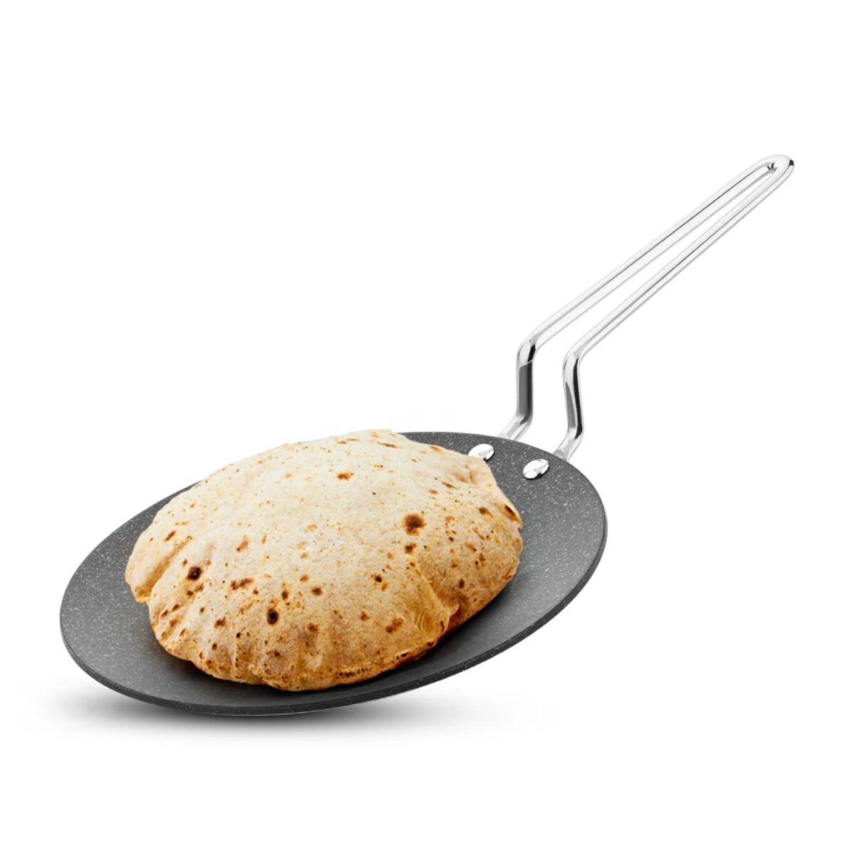 Bergner Argent Samsara Tri-Ply Stainless Steel Roti Tawa with Quantanium Non-Stick Coating - Induction Compatible