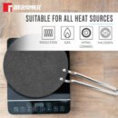 Bergner Argent Samsara Tri-Ply Stainless Steel Roti Tawa with Quantanium Non-Stick Coating - Induction Compatible
