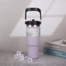 HomeCloud Travel Mug | Double Wall Insulated Tumbler with Straw | Premium Steel Coffee Mug for Hot & Cold Drinks | Leak-Proof Design