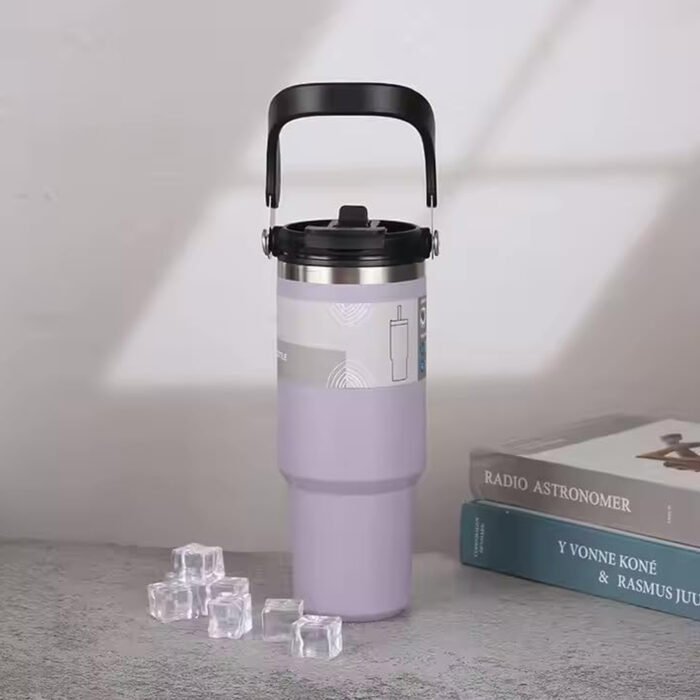 HomeCloud Travel Mug | Double Wall Insulated Tumbler with Straw | Premium Steel Coffee Mug for Hot & Cold Drinks | Leak-Proof Design - Image 3