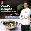 Bergner Hitech Tri-Ply Stainless Steel Non-Stick Kadhai with Lid - Induction Bottom
