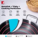 Bergner Hitech Tri-Ply Stainless Steel Non-Stick Kadhai with Lid - Induction Bottom