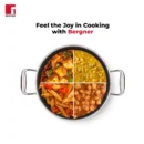 Bergner Hitech Tri-Ply Stainless Steel Non-Stick Kadhai with Lid - Induction Bottom