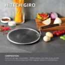 Bergner Hitech Tri-Ply Stainless Steel Non-Stick Roti Tawa 26cm - Induction Bottom