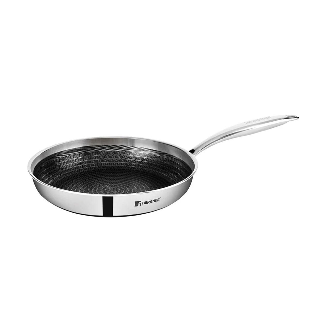 Bergner Hitech Prism Non-Stick Stainless Steel Fry Pan 20cm - Induction Bottom