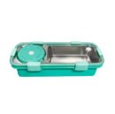 One Compartment Lunch Box 750ml with Spoon and Chopstick + Bowl, 304 SUS Stainless Steel Bento Box for Office and School