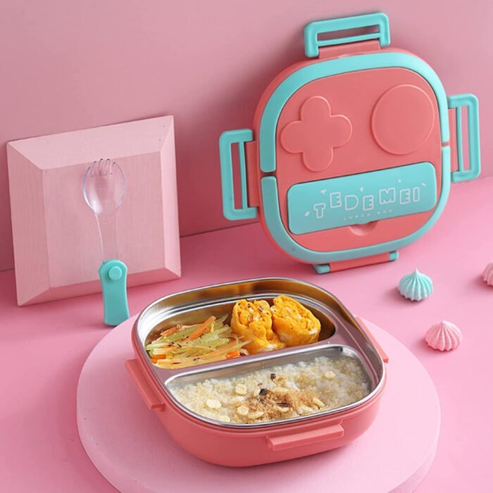 Stainless Steel Bento Lunch Box for Kids and Adults - Image 4