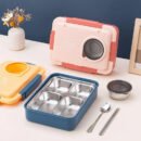 4 Compartment Stainless Steel Lunch Boxes