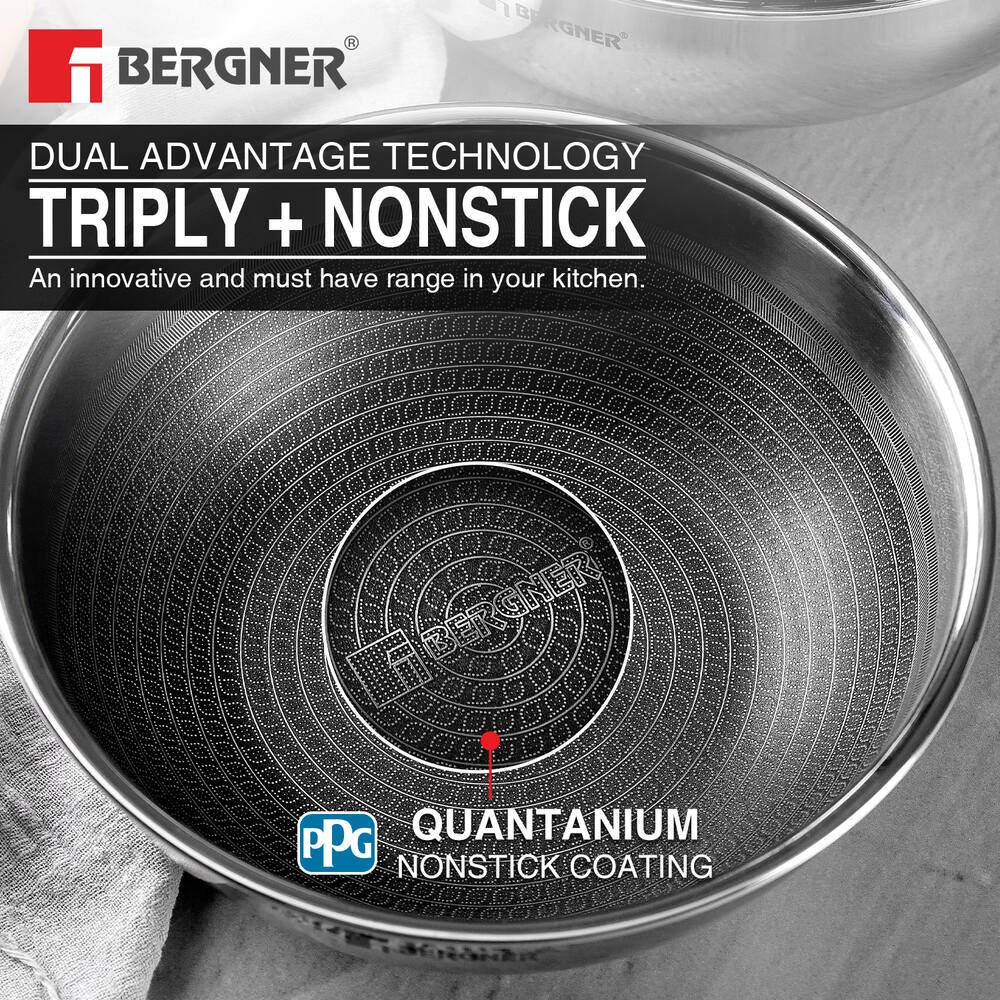 Bergner Tri-Ply Stainless Steel Tasra without Lid - Induction Bottom - Image 4