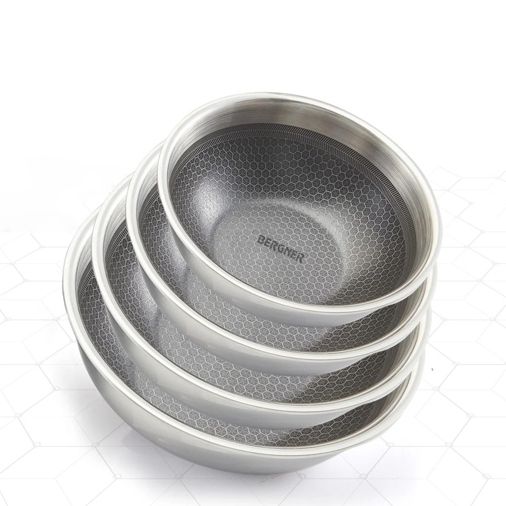 Bergner Tri-Ply Stainless Steel Tasra without Lid - Induction Bottom