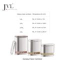 JVL Stainless Steel Kitchen Storage Container, Capsule Shape Galaxy Clear Canister with Unbreakable Steel Lid