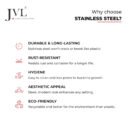 JVL Stainless Steel Kitchen Storage Container, Capsule Shape Galaxy Clear Canister with Unbreakable Steel Lid