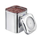 JVL Stainless Steel Kitchen Storage Square Tin