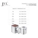 JVL Stainless Steel Kitchen Storage Square Tin with See-Through Lid
