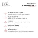 JVL Stainless Steel Kitchen Storage Square Tin with See-Through Lid