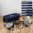 Pdd Falcon Steel Lunch Box Set of 2 Blue