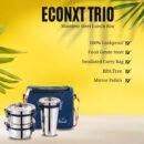 Pdd Falcon Steel Lunch Box Trio Blue