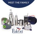 Pdd Falcon Steel Lunch Box Trio Blue