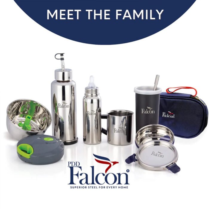 Pdd Falcon Steel Lunch Box Trio Blue - Image 5