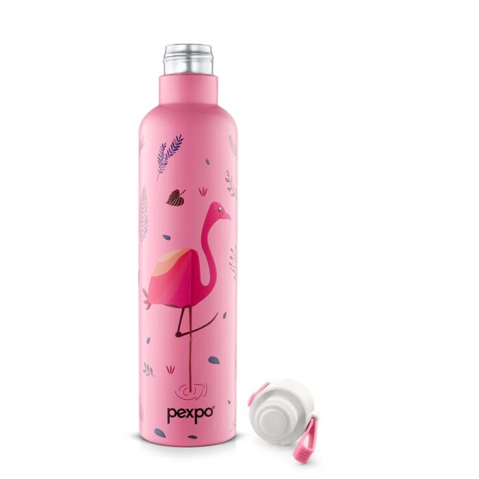 Pexpo Oslo Art Flamingo Design Hot and Cold Water Bottle - Image 3
