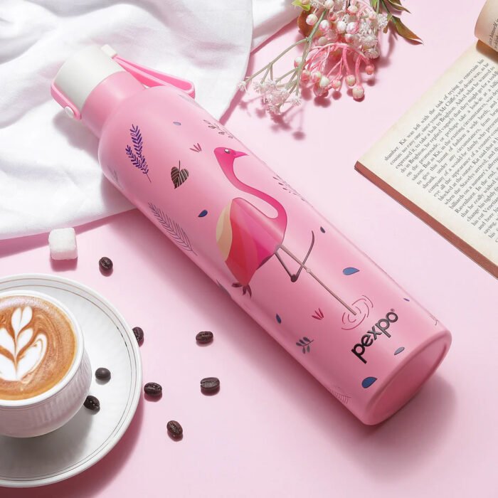Pexpo Oslo Art Flamingo Design Hot and Cold Water Bottle - Image 5