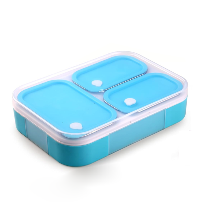 3 Compartment Stainless Steel Lunch Box Sealed Leakage Proof Lunch Box - Image 4