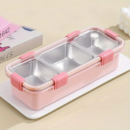 3 - Part Grid Stainless Steel Lunch Box
