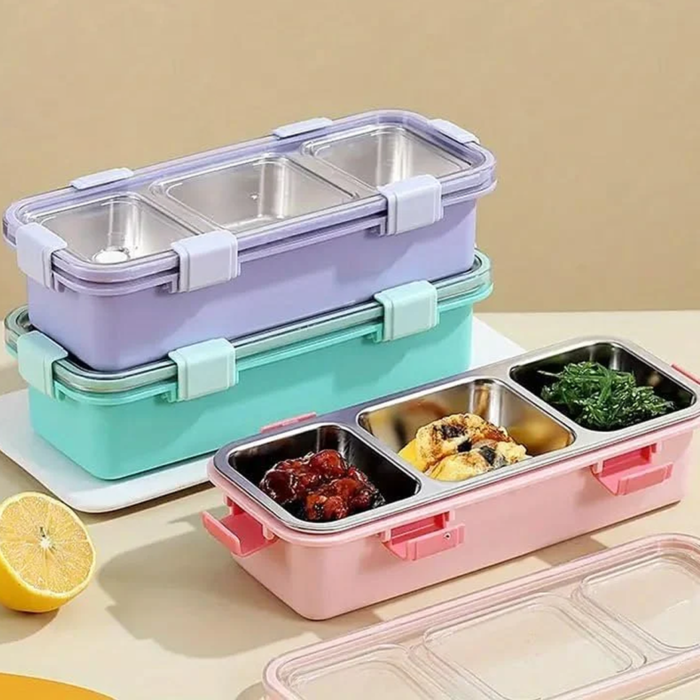 3 part Grid lunch box
