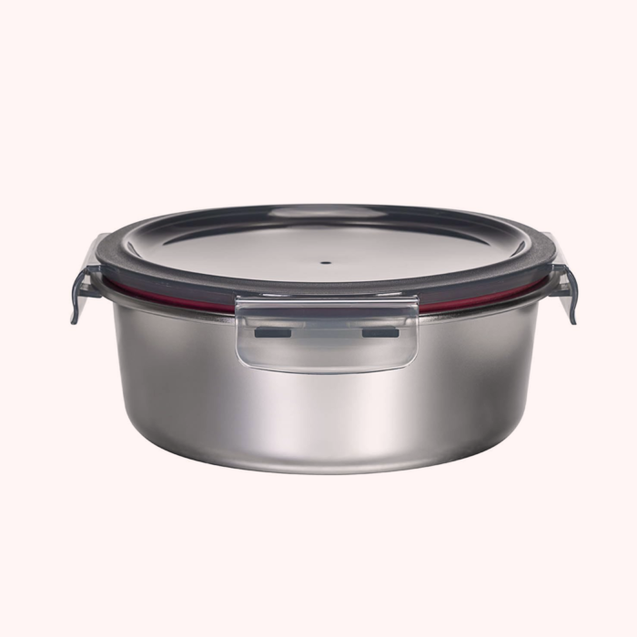 Peggy Oliver Round Stainless Steel Container Microwave and Dishwasher Safe