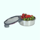 Round Stainless Steel Food Container With Classic PP Lid - 316 Stainless Steel, BPA-Free