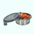 Round Stainless Steel Food Container With Classic PP Lid - 316 Stainless Steel, BPA-Free