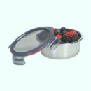 Round Stainless Steel Food Container With Classic PP Lid - 316 Stainless Steel, BPA-Free