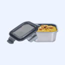 Square Stainless Steel Container With PP Locking Lid - Microwave-Safe, Airtight & Leak-Proof