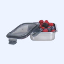Square Stainless Steel Container With PP Locking Lid - Microwave-Safe, Airtight & Leak-Proof