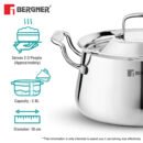Argent Samsara Tri-Ply Stainless Steel Biryani Handi - Induction Bottom | 304 Grade | Stay-Cool Handles | 5-Year Warranty