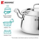 Argent Samsara Tri-Ply Stainless Steel Biryani Handi - Induction Bottom | 304 Grade | Stay-Cool Handles | 5-Year Warranty