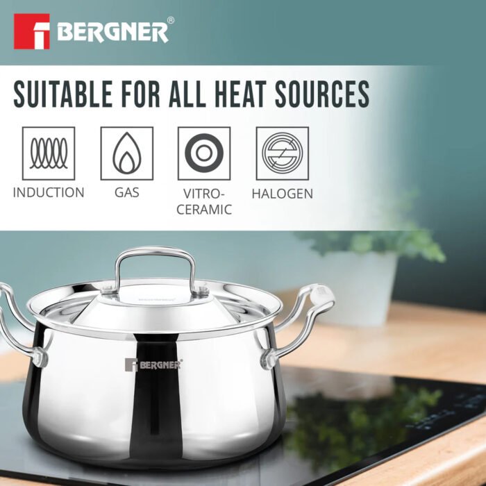Argent Samsara Tri-Ply Stainless Steel Biryani Handi - Induction Bottom | 304 Grade | Stay-Cool Handles | 5-Year Warranty - Image 16