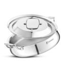 Argent Samsara Tri-Ply Stainless Steel Biryani Handi - Induction Bottom | 304 Grade | Stay-Cool Handles | 5-Year Warranty