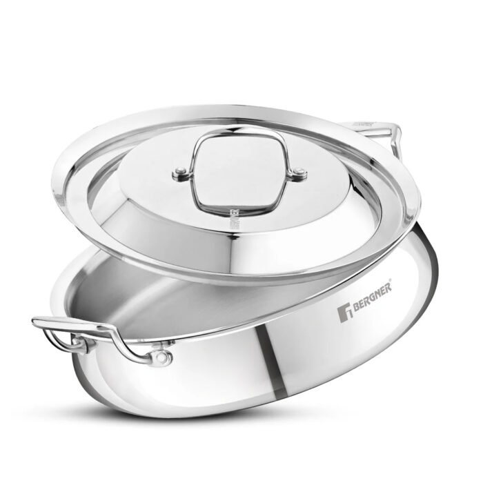 Argent Samsara Tri-Ply Stainless Steel Biryani Handi - Induction Bottom | 304 Grade | Stay-Cool Handles | 5-Year Warranty - Image 27