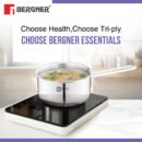 Bergner BE Essentials Tri-Ply Stainless Steel Teapan / Milk Pan - Full Induction Bottom