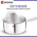Bergner BE Essentials Tri-Ply Stainless Steel Teapan / Milk Pan - Full Induction Bottom