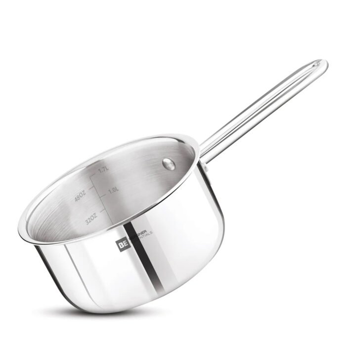 Bergner BE Essentials Tri-Ply Stainless Steel Teapan / Milk Pan - Full Induction Bottom - Image 8