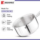Bergner BE Essentials Tri-Ply Stainless Steel Teapan / Milk Pan - Full Induction Bottom