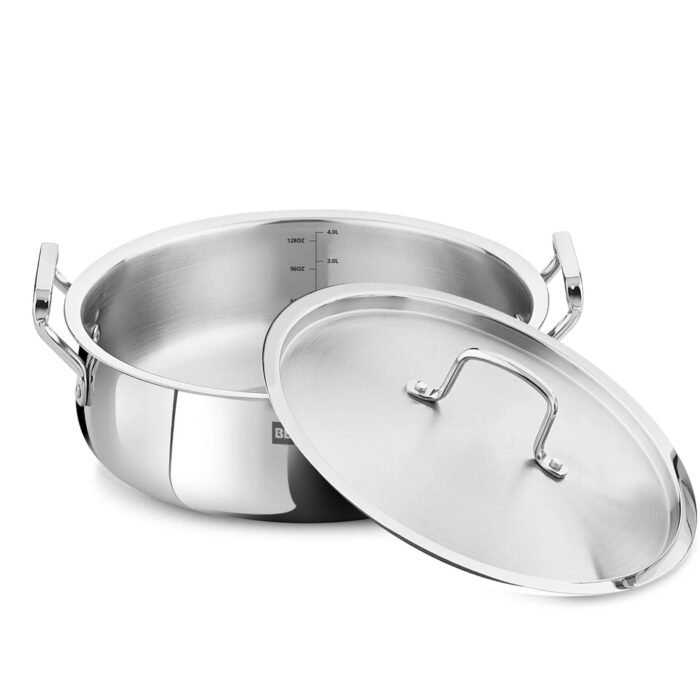 Bergner BE Essentials Tri-Ply Stainless Steel Biryani Handi with Handle