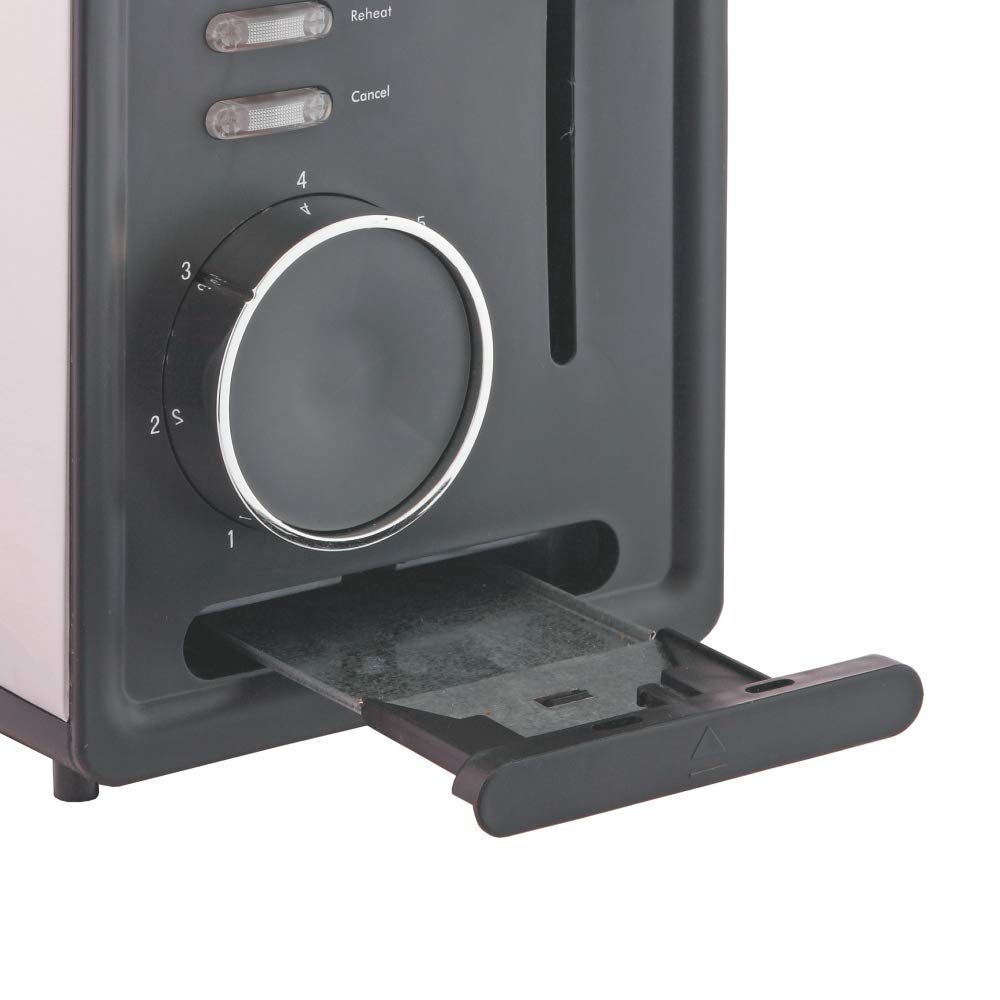 Borosil Krispy Pop-Up Toaster - 850W | 2-Slice | Cool Touch Body | Cancel, Defrost & Reheat | Removable Crumb Tray | 2-Year Warranty - Image 3